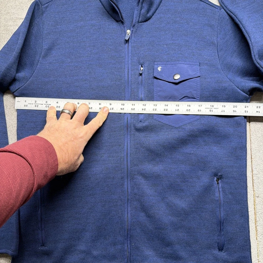Criquet Full Zip Sweater Jacket Men's Medium Blue Casual‎ Layer